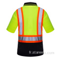 Travail à haute visibilité T-shirt T-shirt jaune chemise